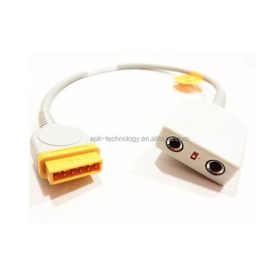 China Medical Reusable Patient Monitor GE Temperature Extension Probe Cable GE Temperature Probe Adapter Cable for sale