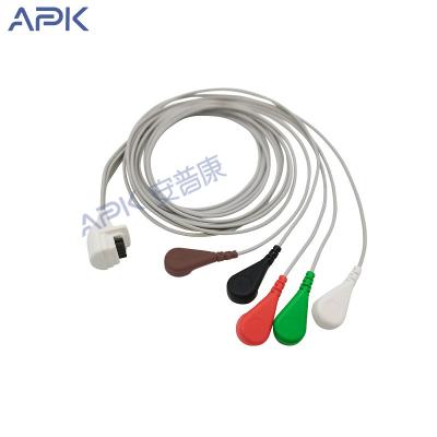 China Holter ECG machine aha 5 lead 10 pin Mortara h3 ecg holter cable for sale