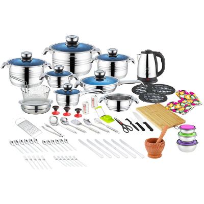 中国 High quality and cast iron 49 piece stick cookware set of viable factory hot sale non cooking pot set cookware 販売のため