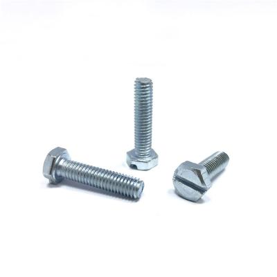 China Carbon Steel Customized Slotted Hexagon Bolts M3 M4 M5 M6 Hex Bolt Heavy for sale