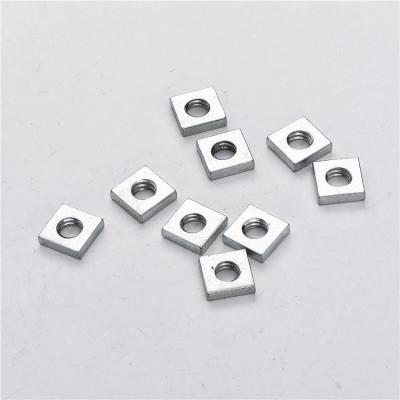 China Different Heavy Industry Ms Square Weld Nut M3 M4 M6 Zinc Surface White Bolt Nuts for sale