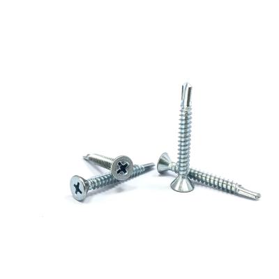 China Pan High Performance New Fashion Galvanized Lower Price Serrated Flat Head Csk Self Drilling Screw zu verkaufen