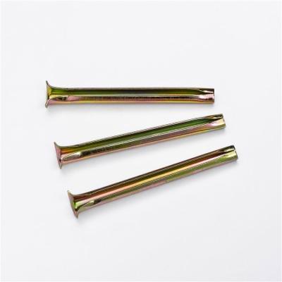 China Carbon Steel Steel Anchor Nails Yellow Galvanized Anchors Spring Spiral Express Nail for sale