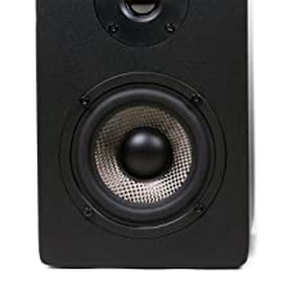 China Wholesale Professional Mini High Quality Black High Fidelity Speakers Bookshelf Wooden Material Speaker For Sale for sale