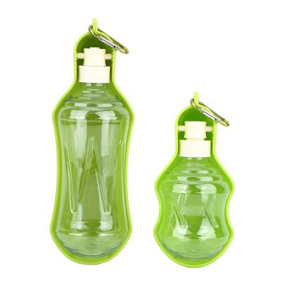 China Dog Design 250ML/500ML Automatic Outdoor Portable Collapsible Water Bottles Tank Drinking Moving Feeding Dispenser for sale