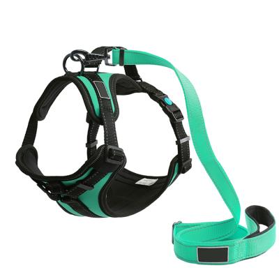 China Padded Adjustable Service Dog Chest Harness Without Sample Customized Durable And Comfortable Pet Harness Pet Chest And Back for sale