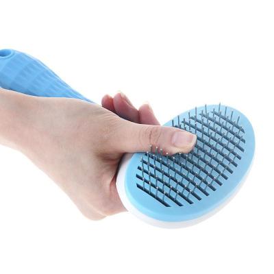 China New Pet Hair Massage Brush Automatic Service Needle Cleaning Steel Comb Without Viable Sample Grooming For Dogs Cats for sale