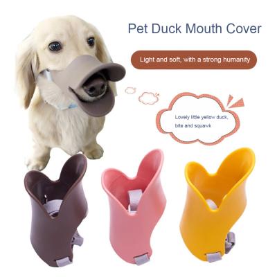 China Viable Popular Rubber Soft Rubber Mouth Cover Anti-Sharp Dog Bark Dog Mouth Cover Pet tpr Platypus Mouth Cover Anti-Sharp for sale