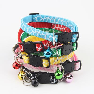 China New Arrival Color Dog Collars Multi Adjustable Nylon Strap Pet Cat Collar Lights Small With Bell for sale