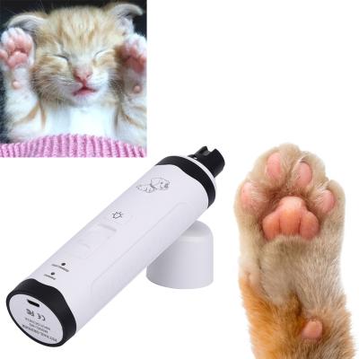 China Viable Wholesale Customizable Electric Nail Polisher Pet Cat Dog Nail Grinder With Led Lights for sale