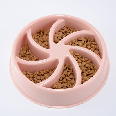 China Automatic Anti-Slip Plastic Feeding Food Slow Feeder Anti-Clog Dog Food Bowl To Do For Petting To Eat Healthy Food for sale