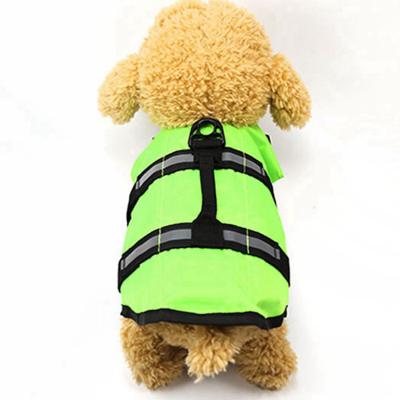 China Stocked Pet Swimwear Medium and Large Dog Apparel Dog Life Jacket Seaside Safety Swimwear for sale