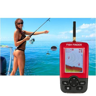 China Color Screen Wired Fishing Magnifier Wireless Color Screen Fish Finder Dot Matrix Sonar Boats Kayak Ice Night Fishing Magnifier for sale