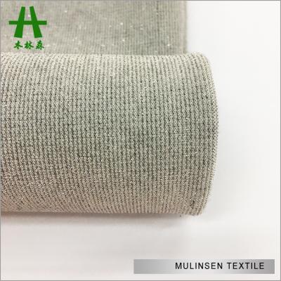 China Mulinsen Sustainable Textile Polyester Nylon Spandex Ponte De Roma Fabric With Ribbon for sale