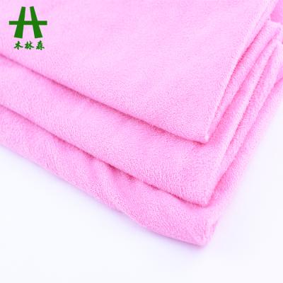 China Add Your Hot Sale Mulinsen Textile Handfeeling Processing Polyester Soft Weft Knitting Suede Fabric for sale