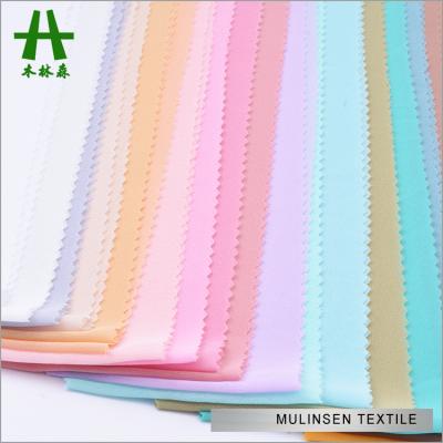 China Add your requirments for Pure Pearl Chiffon Mulinsen Textile Light Color 2400T 100 Polyester Pearl Chiffon Fabric for sale