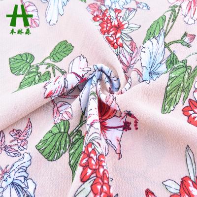 China Add Your Terms Mulinsen Textile Hot Sale Woven Polyester Spandex Bubble Chiffon Printed Dobby Design Fabric for sale