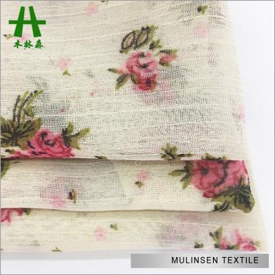 China Mulinsen Textile Printing 100%Polyester Anti-Static Wrinkle Chiffon Fabric for sale