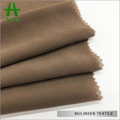 China Mulinsen Textile Plain Dye Chiffon Crepe Polyester Anti-Static Fabric for sale