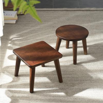 China Detachable Solid Wood Mini Small Stool (Other) Oak Taburete Vintage Retro Adjustable American Industrial Simple Living Room Furniture for sale