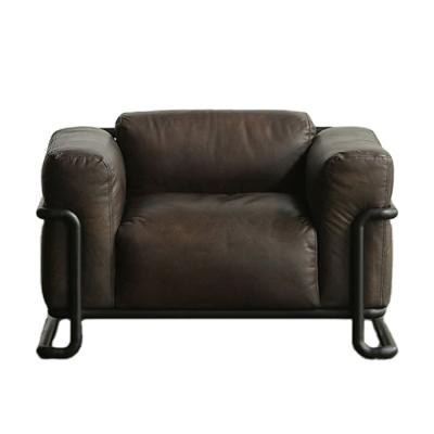 China Wholesale Style Adjustable Vintage Italian Furniture Chair Single Seat Sofa Chair (Other) Leather Armchair Accent Living Room for sale