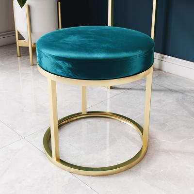 China Nordic Light Luxury Makeup Stool Household Stool Simple Modern Celebrity Pilou Web Metal Sauce Stool Ins Style Celebrity Foot Style for sale