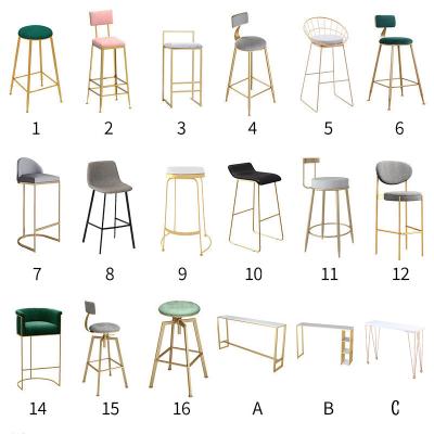 China Wholesale Modern Classic Commercial Metal Bar Furniture Metal Bar Chair High Bar Stool for sale