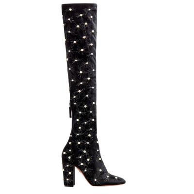 China Light knee boot 2020winter and autumn ladies heel sexy thigh high boots over high heels shoes for women for sale