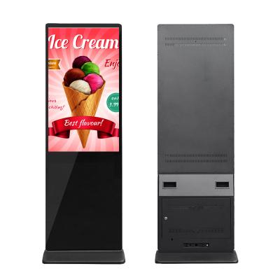 China Indoor New Arrival 55-Inch Indoor Android Media Player Totem with 43-Inch Stand Screen LCD Digital Signage Display for sale