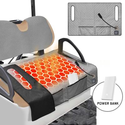 China Overheat Protection Golf Heating Pad For Golf Cart Heating Seat Cushion Washable Material DC/AC Power Source for sale