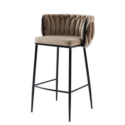 China Wholesale Customized Super Comfortable Good Quality Simple Multicolor Bar Stools With Back Modern Chair for sale