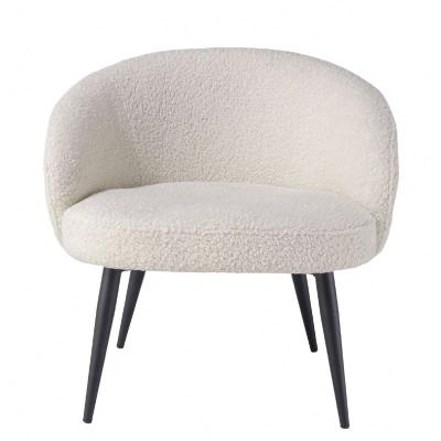 China Nordic Single Cashmere Sofa Chair Simple Metal Leg Creative Design Chair Hotel Hotel Living Room Chairs Furniture for sale