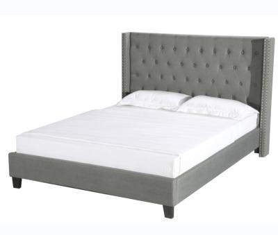 China Other Popular Queen Size Upholstered Platform Bed Frame Best Selling High Quality Fabric Bed For Sale for sale