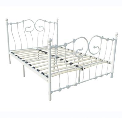 China Modern Classical Modern Single Bedroom Furniture Hotel Double Bed Metal Iron Design King Size Bed for sale