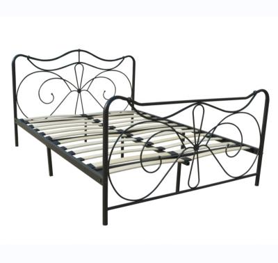 China Modern classic design simple iron metal bed bedroom furniture hotel metal cheap bed for sale