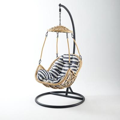 China Other Outdoor Patio Garden Swing Chair Rattan Steel Wicker Leisure Hanging Chair for sale