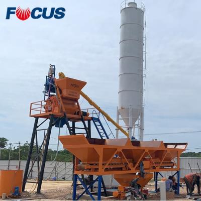 China Construction worksÂ   25m3/h mini concrete plant batching machine for sale for sale