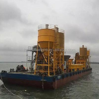 China Construction worksÂ   90m3/h barge mounted concrete batching plant for export for sale