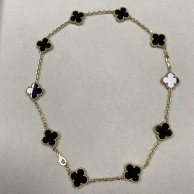 Chine Collier Alhambra Vintage 16 pouces 10 motifs 18K or jaune Onyx de haute qualité bijoux marque à vendre