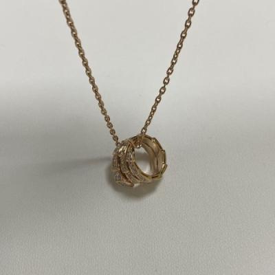 Chine Réplique en or rose 18 carats Colliers en or Bulgari Serpenti Collier de vipère à vendre