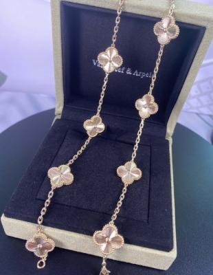 China 10 Motifs VCA 18k Gold Necklaces Van Cleef & Arpels Vintage Alhambra Necklaces for sale