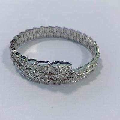 China Diamantes 5,02 quilates 18k Braceletes de ouro Bvlgari Serpenti Viper tamanho S Double Layer Wrap Bracelet à venda