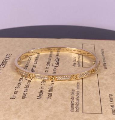 China 0.95Carat Pure 18k Bracelet Gold Bracelet Womens Small Model Cartier Love Bangle Bracelet for sale