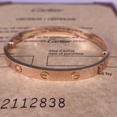 China Cartier Love 18K Rose Gold Bracelet 18k Gold Jewelry for sale