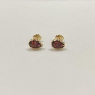 China Replica Garnets 18k Gold Earrings Boucheron Serpent Boheme gold ear studs S Motif for sale