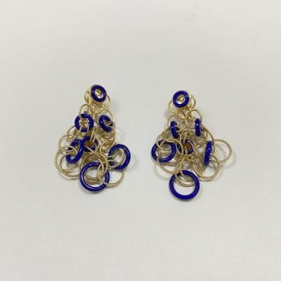 China Buccellati Hawii Color 18k Yellow Gold Earrings Studs 18k Yellow Gold Jewelry 5cm for sale