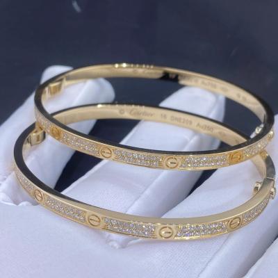 China VVS Diamonds 0.34ct 18K Gold Jewelry Cartier Jewelry Love Diamond Love Bracelet Bangle for sale