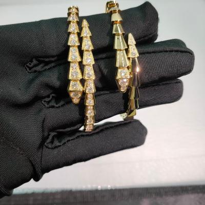 China 18k Oro Real Cuadrado Corte Redondo Diamante Rubí Auriculares con Brazalete de Cadena en venta