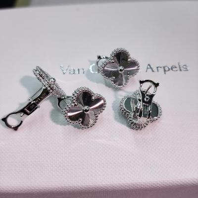 Китай 18k золото Van Cleef Arpels Винтажные серьги Alhambra Роскошные ювелирные изделия продается