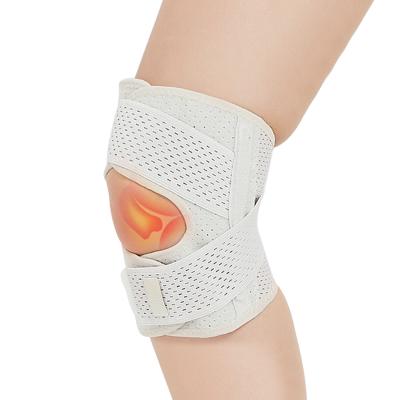 China Adjustable Breathable Knee Support Bar Spring Brace Elasticity Knee Pads Breathable Knee Support for sale